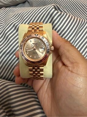 Invicta Rose Gold Stainless Bracelet Watch with Champagne Dial